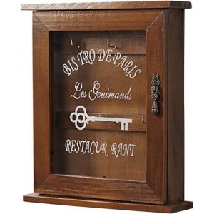 Armoire à clés Boîte à clés Boîte de rangement en bois Boîte à clés murale Boîte à clés Amélioration de lhabitat Coffre-fort