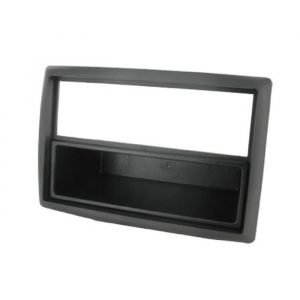 Facade autoradio - FA235C - Megane 2 - Noir - Double-Din - Vide poche