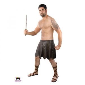 Jupe de Gladiateur Romain - PTIT CLOWN - Effet cuir avec clous - Taille Unique