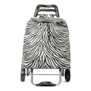 EPIC Chariot de courses noir blanc pour femme et homme - CityXShopping Trolley Ergo Shopping Trolley 46L Zebra 178152
