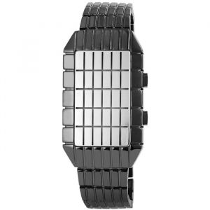 Montre homme - NOBLE - &Eacute;l&eacute;gance - Bo&icirc;tier rectangulaire 34 mm - Bracelet acier 22 mm - Mouvement quartz