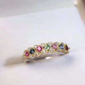 Bague Femme Alliance RMEGA - Bague de fiançailles - Oxyde de zirconium - Doré rose