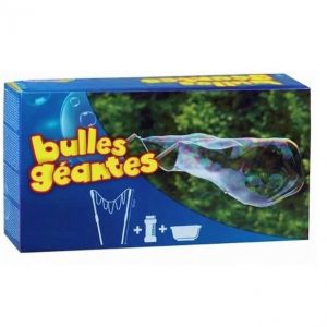 Kit complet Bulles de savon Geantes XXL - Batons Ficelle Flacon 220ml - Jeu exterieur Fete - Set Mega Bulles Enfant + Carte