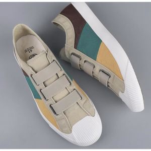 Mocassin homme de marque de luxe en cuir blanc - Grande taille