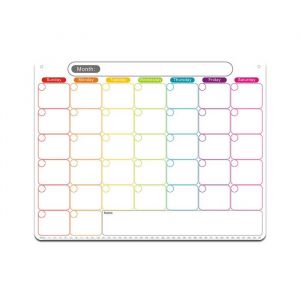Kit de calendrier effa&ccedil;able &agrave; sec - Calendrier magn&eacute;tique pour r&eacute;frig&eacute;rateur - Calendrier mensuel pour r&eacute;frig&eacute;rateur avec tablea
