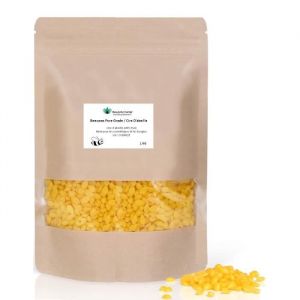 Cire d’abeille Pastilles 100% pure - 1KG - Parfait pour les cosmétiques et la fabrication de bougies - Purespa by  Purenail