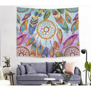 Tenture Murale - Mandala - 200x150cm - Polyester - Décoration Ethnique - Tapisserie Psychédélique