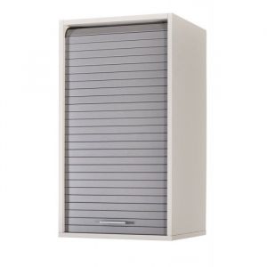 Meuble Cuisine Blanc Rideau Chêne Noir ou Alu 2 Etagères Larg 40 H 72 P 35 cm - Aluminium - L 40 x l 35 x H 72 cm