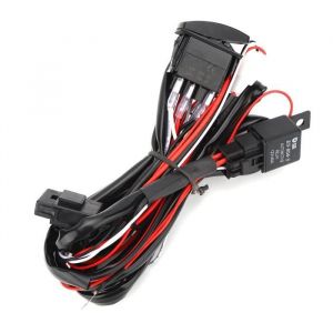 Kit de faisceau de câbles universel KIMISS avec lampe de travail à LED pour barre de feux antibrouillard de voitures 12/24V