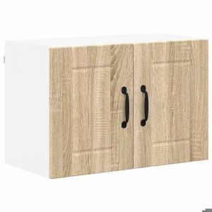 Promotion No&euml;l）Meuble mural de cuisine -&Eacute;l&eacute;ment Haut de Cuisine - Capacit&eacute; max : 75 kg - avec porte Ch&ecirc;ne Sonoma 60x31x40cm 02_6458