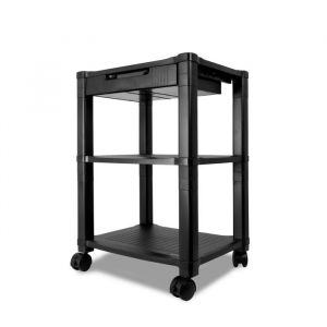 Phoenix table latérale de bureau pour imprimante roulettes réglables en hauteur avec frein tiroir jusquà 30 kg de poids.