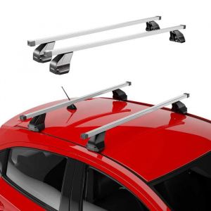 Barres de toit transversales pour Peugeot Partner Tepee 2008-2018 Acier Gris