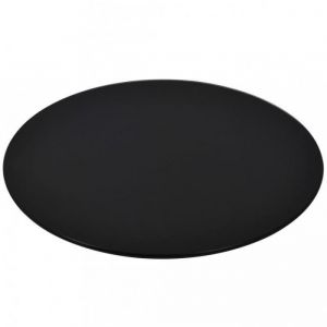 Table de jardin ronde en verre trempé VIDAXL - Diamètre 90 cm - Noir