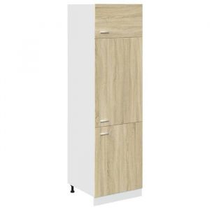 Soldes FlottantsArmoire r&eacute;frig&eacute;r&eacute;e 1 PCS - Cabinet/Meuble bas de cuisine -Lyon Ch&ecirc;ne Sonoma 60x57x207cm Bois ding&eacute;nierie 555241