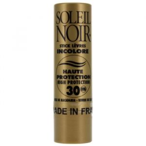 Soin des l&egrave;vres - SOLEIL NOIR - Stick &agrave; l&egrave;vres Incolore SPF 30 - Haute protection - Hydratant - Multi-usage
