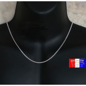 Chaine pour homme 55cm en argent 925 argent epaisseur moyenne 2.4mm maille gourmette