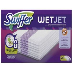 Swiffer WetJet Balai Spray Recharges Lingettes Pour Tous Types De Sols Lot de 2 (2 X 20 = 40 Pi&egrave;ces)
