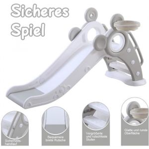 Toboggan Glisse Avec panier de basket Antidérapant Enfant Glisse de Pliable Jaune GRIS