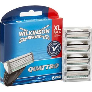 Quattro Lot de 6 lames de rasoir pour homme