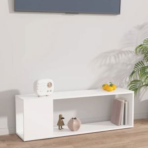 Meuble TV-Banc TV Blanc 100x24x32 cm Bois dingénierie