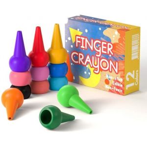 Crayons - 12couleurs - Non toxiques - Pour enfants - Lavables - Mat&eacute;riel comestible