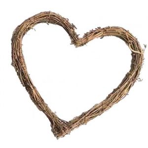 Osier couronne en forme de coeur Grapevine Couronne pour rustique de soir&eacute;e de mariage suspendu Fournitures de d&eacute;coration Couronne