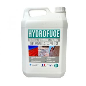 Hydrofuge terrasse façade toiture - imperméabilisant anti-infiltration - protège béton pierre tuile crépi - 5L HYDROSTOP