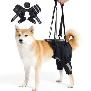 Harnais de Levage pour ChienHarnais Handicap&eacute; Pattes Arrierepour Pattes Arri&egrave;re avec Poign&eacute;e Amovible et Cordon R&eacute;glable (S)