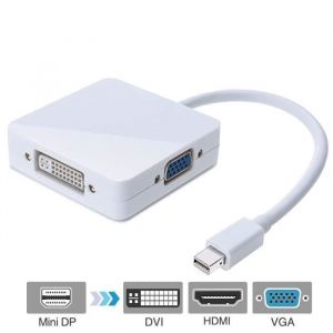 Mini DisplayPort AdaptateurNetBoat 3 en 1 Mini DisplayPort (ThunderboltTM Port Compatible) vers HDMI / DVI / VGA