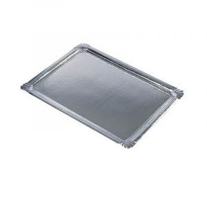 Plateaux - Argent - 34x45 cm - Lot de 10 - Carton - Résistant aux liquides