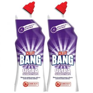 CILLIT BANG Lot de 2 Gels WC Nettoyant Surpuissant Javel - 750 ml
