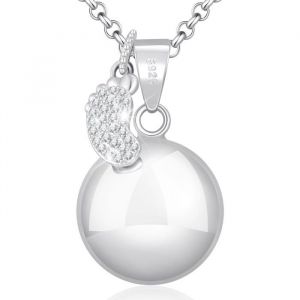 Collier Bola Grossesse en Argent 925Pendentif Pieds Amovibles avec Zircons 5ACollier Musique Carillon Bell PendentifId&eacute;e Cadeau