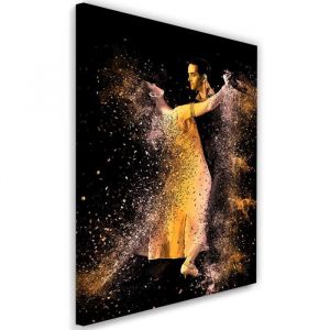 Tableau Décoration Murale Danseurs Poussiere dorée danse 80x120 cm Impression sur Toile XXL tableaux pour la mur Image Artistique