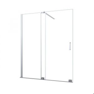 Paroi de douche 8 mm &agrave; porte coulissante r&eacute;versible hauteur 200 Cm.160 r&eacute;glable 156-160 cm