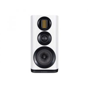 Wharfedale EVO 4.2 - Enceintes bibliothèque - Reproduction des basses en Kevlar - Tweeters AMT - Blanc (par paire - 2 pièces)