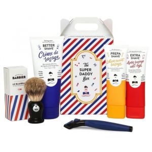 Kit Rasage de Monsieur BARBIER  Fran&ccedil;ais Naturel et V&eacute;gan  Avant rasage Cr&egrave;me de Rasage Apr&egrave;s Rasage Blaireau & rasoir 5