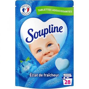 SOUPLINE Tablettes Adoucissantes Coeur Grand AirParfume le Linge de MaisonDouceur et Parfum Irr&eacute;sistibles28 Tablettes-28 Lavages