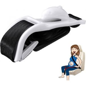 Ceinture Femme Enceinte VoitureCeinture Sécurité Femme Enceinte Ceinture Grossesse Voiture Ajusteur de Ceinture de Maternité (Blanc
