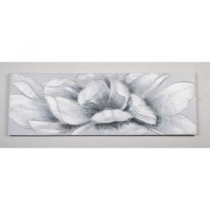 Tableau d&eacute;co Fleurs  106 -  Toile peinte &agrave; la main  -  50 x 150 x 3 cm