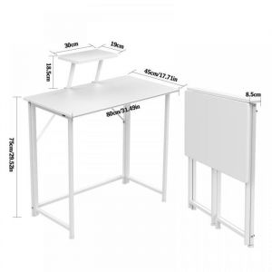 Table dappoint  - MIPAN - Bout de canapé Table -  Roulante Table de Lit  - Pour Ordinateur Portable Hauteur réglable - Blanc