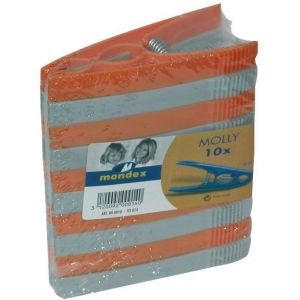 MONDEX - Pince linge plastique sachet 10 grand mod&egrave;le