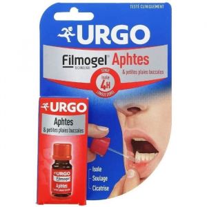 Urgo - Filmogel Aphtes - Spatule - Traitement des aphtes et des petites plaies buccales - 6ml