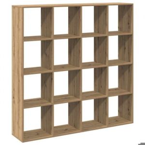 SALE 2026Biblioth&egrave;que - Colonne/Meuble &Eacute;tag&egrave;re de rangement pour livres - ch&ecirc;ne artisanal 102x29x143cm - bois ding&eacute;nierie 45.2 Kg
