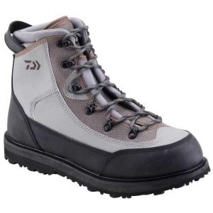 Chaussures de wading Daiwa WB pour homme - Noir/gris - Textile - Confortable et r&eacute;sistant