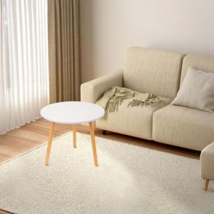 Amiremplie Table basse ronde-blanche-table de salon-petite table de cuisine 50*50*40cm TABLE BASSE