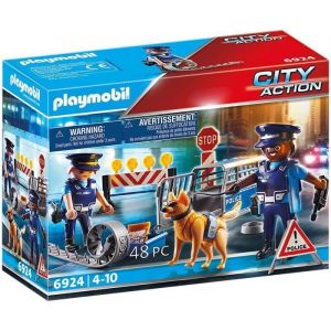 Playmobil - Barrage de Police - 6924 A92 - Contr&ocirc;le de vitesse - Accessoires inclus