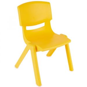 Bieco chaise enfant empilable jaune d&egrave;s 12 mois jusqu&rsquo;&agrave; 80 kg pour int&eacute;rieur et ext&eacute;rieur chaise de jardin pour enfants en