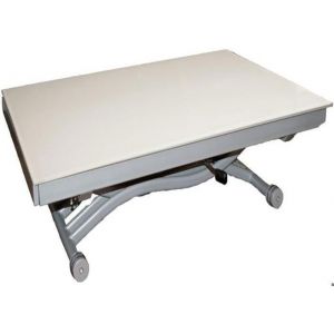Table basse relevable extensible Zen Blanc