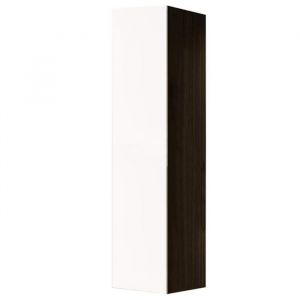 Colonne porte-balai en bois blanc avec 1 porte et structure Olmo Caffè