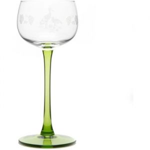 6 Verres à Vin d'Alsace motif CIGOGNE